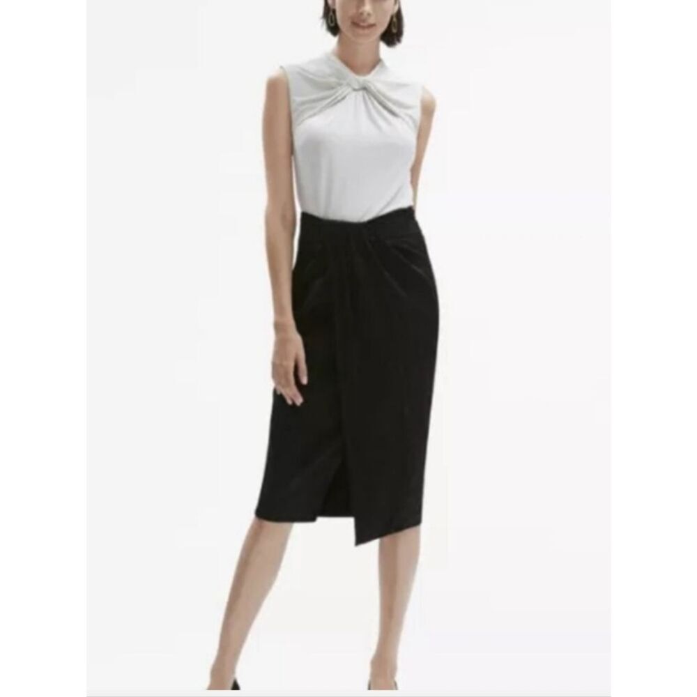 MM Lafleur Lenox Rosette Onyx Skirt Women’s Sz 10 NWT